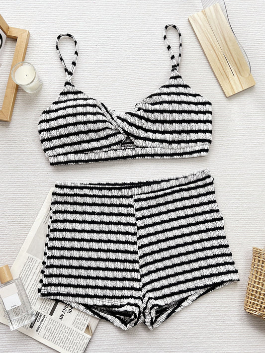 Marina – Bikini-Set im Streifen-Look (High Waist)