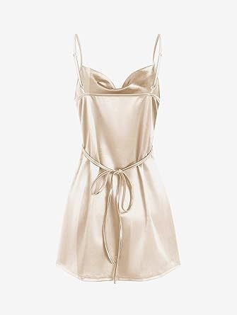 Liv – Satin-Minikleid mit Wasserfallausschnitt