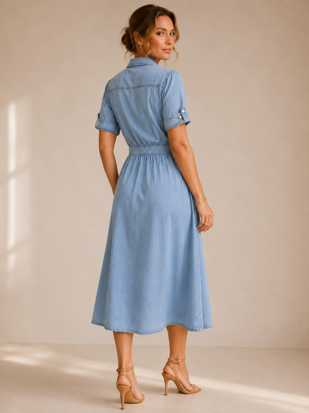 Edda – Jeanskleid im Hemdblusen-Stil