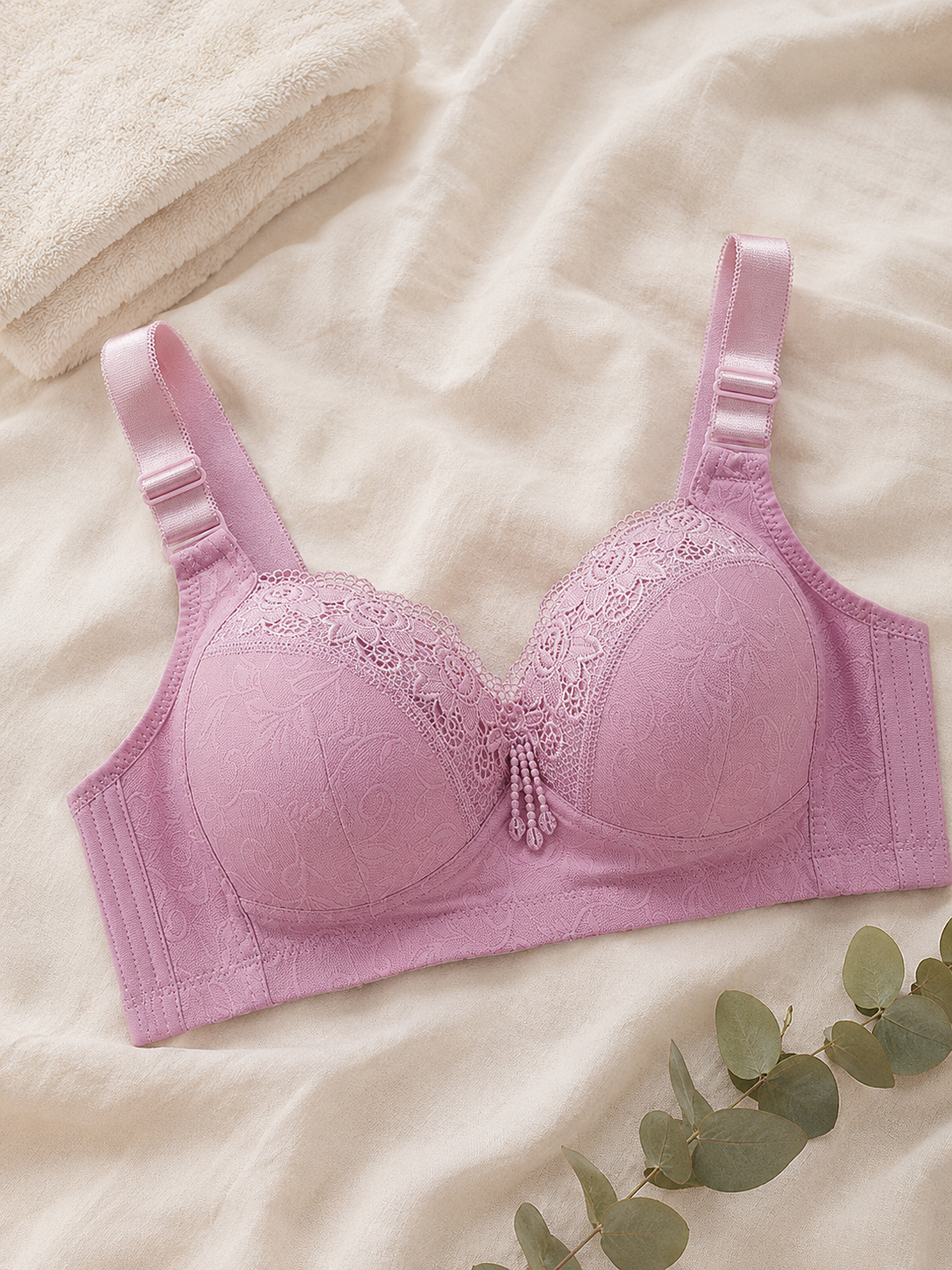 Marlene – Komfort-BH ohne Bügel mit Spitze (Full Cup)