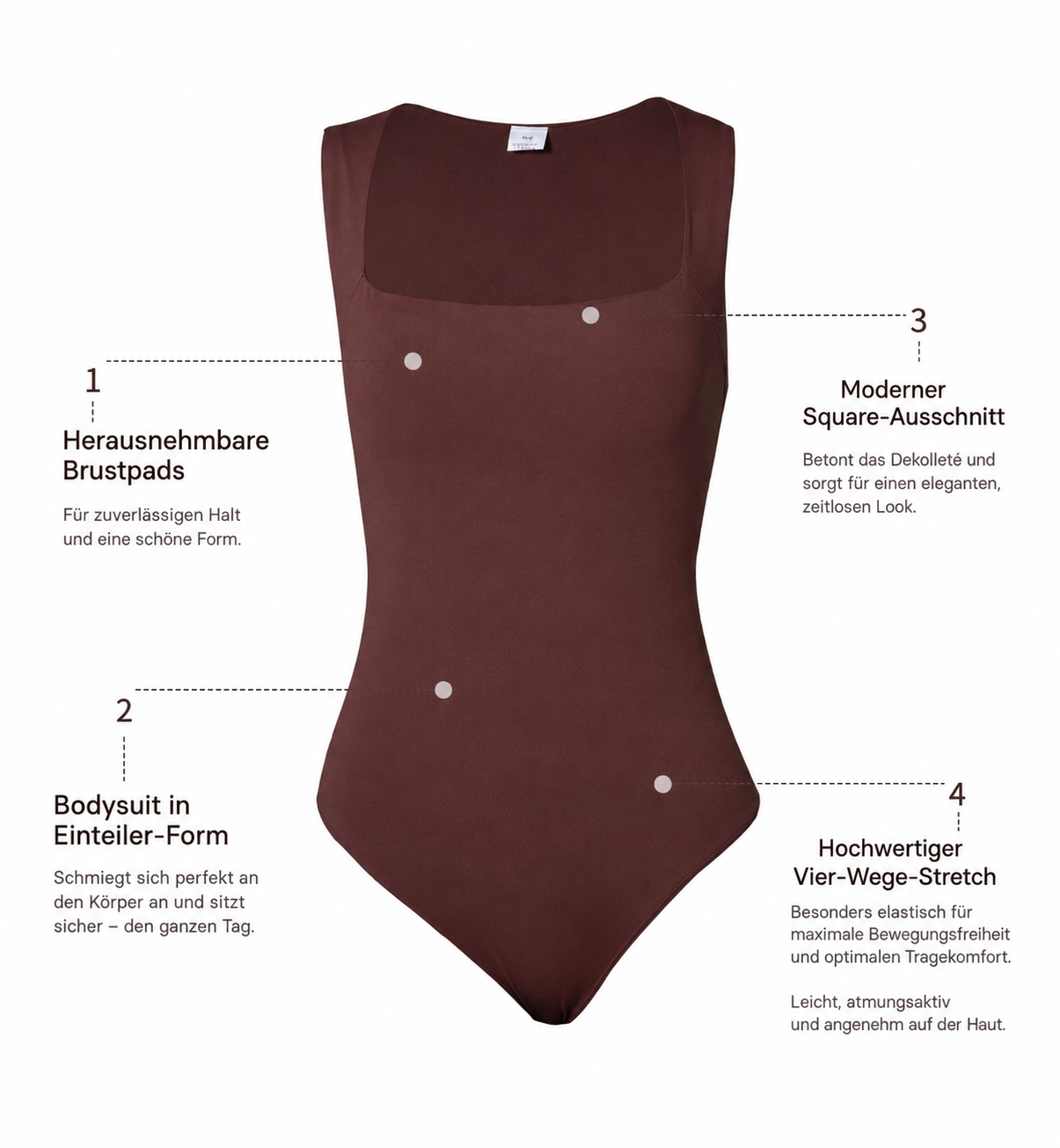 Smara – Formender Body mit Karree-Ausschnitt