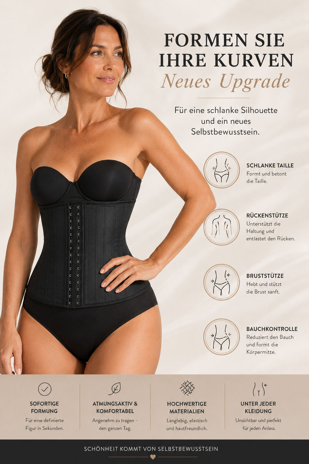 Bela – Latex-Taillentrainer mit hoher Kompression