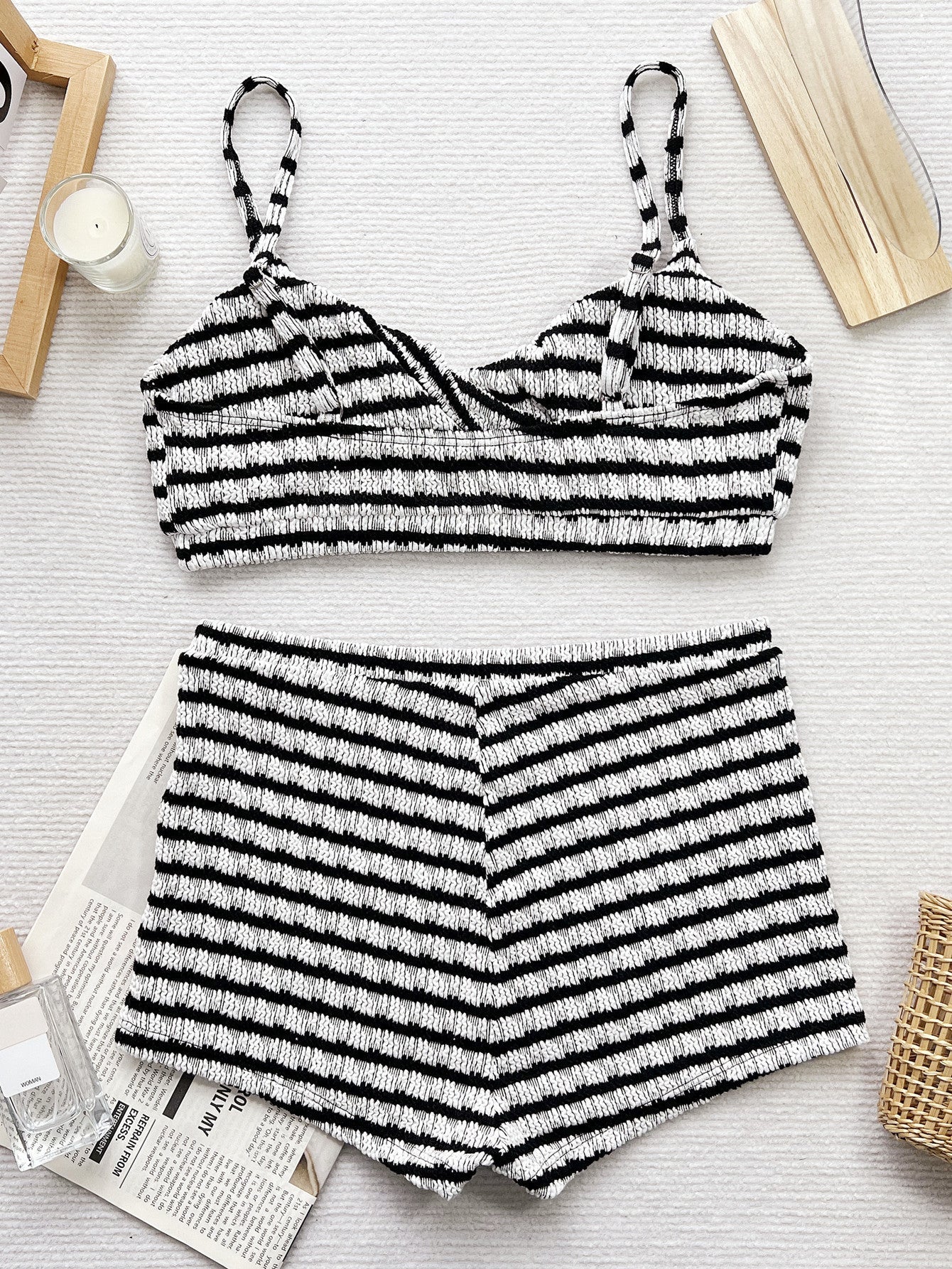 Marina – Bikini-Set im Streifen-Look (High Waist)