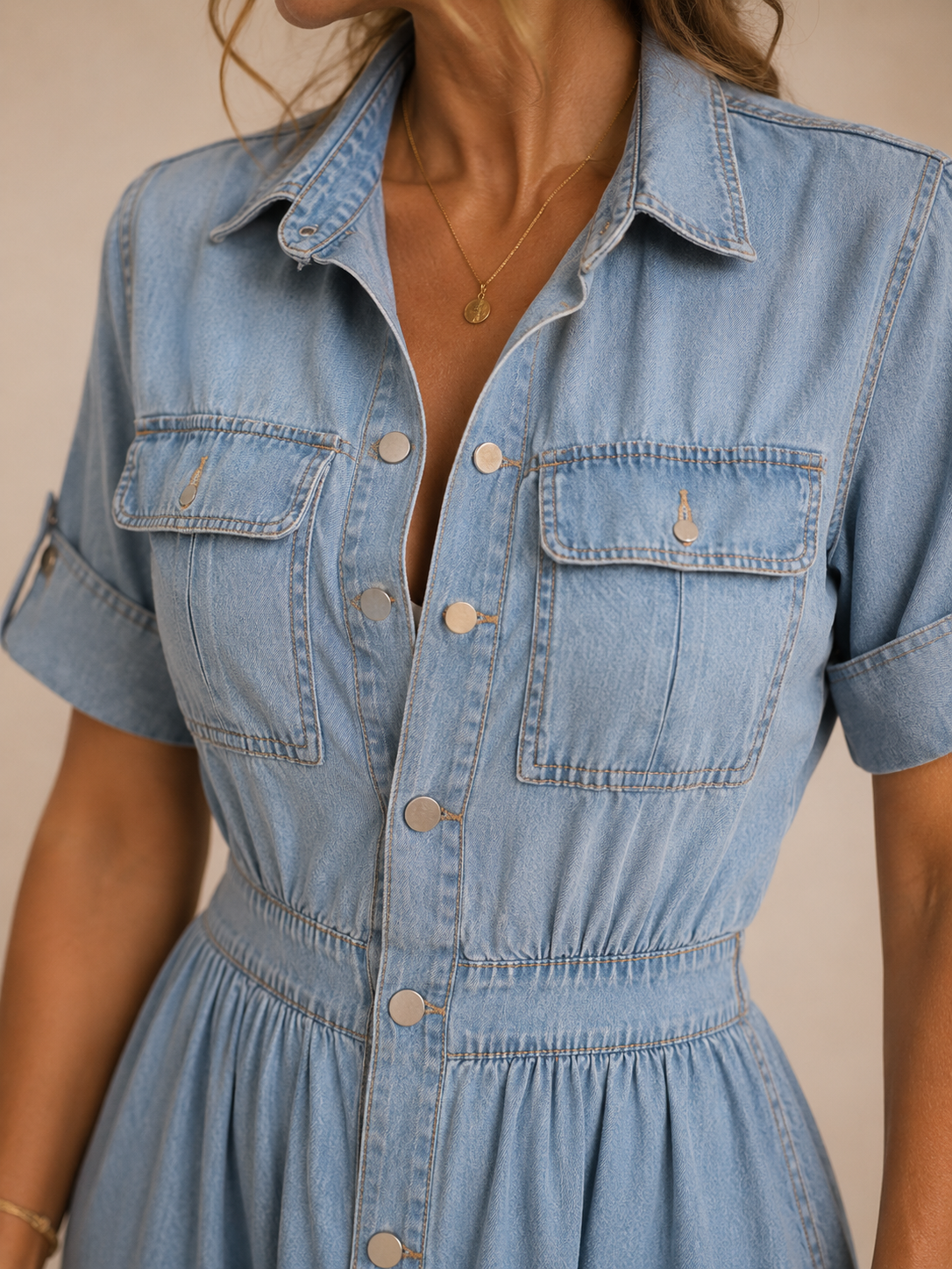 Edda – Jeanskleid im Hemdblusen-Stil